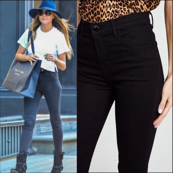 New J Brand Maria Vanity high waisted cropped ankle length skinny denim jean